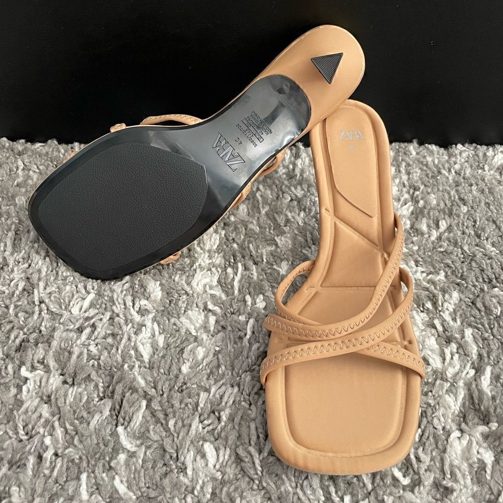 NWT Zara Athletic Heeled Sandals - Picture 10 of 11